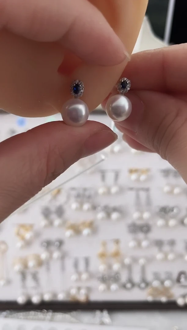 合金耳饰淡水珍珠55