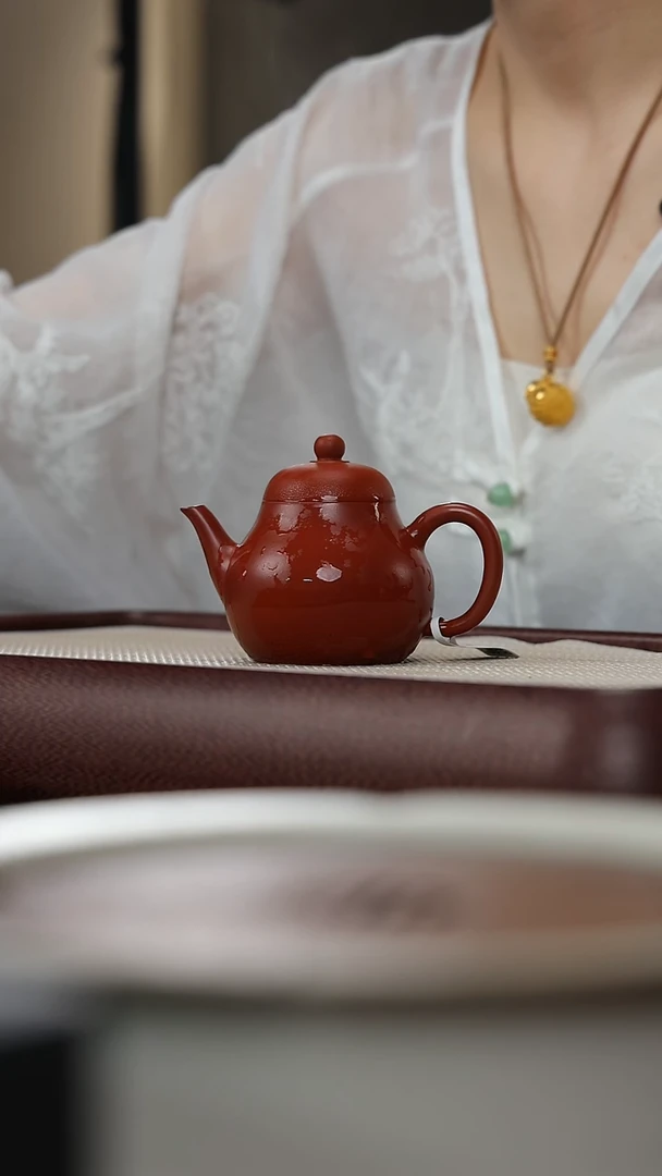 茶壶紫砂梵记 朱泥 秋水 120cc