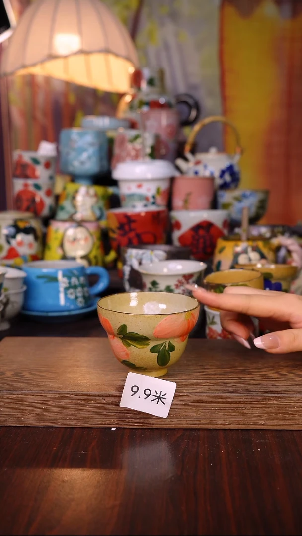杯子陶泥垚手作 景德镇手工手绘陶瓷器物