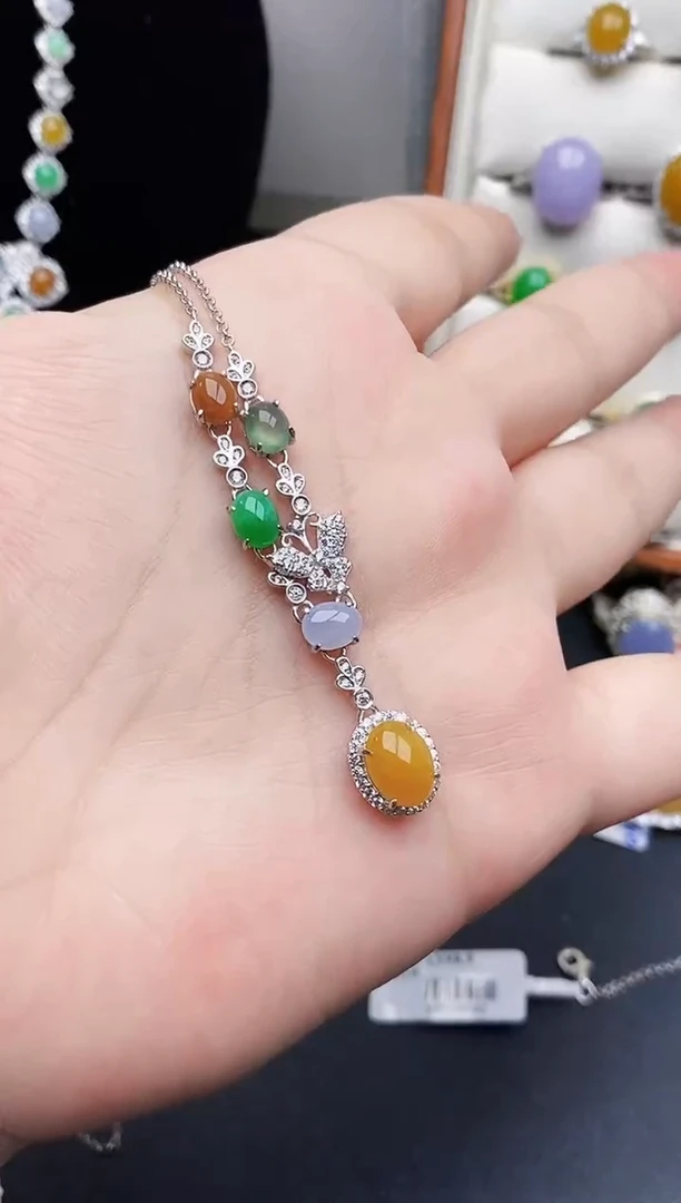 银S925镶嵌戒指翡翠0080