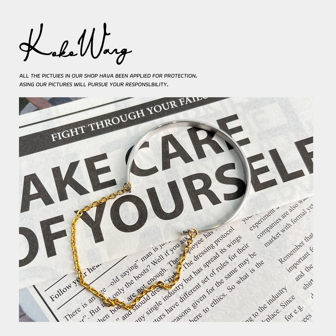 合金手镯 KOKO WANG喷砂高级感极简时尚叠搭手镯540704L25S42