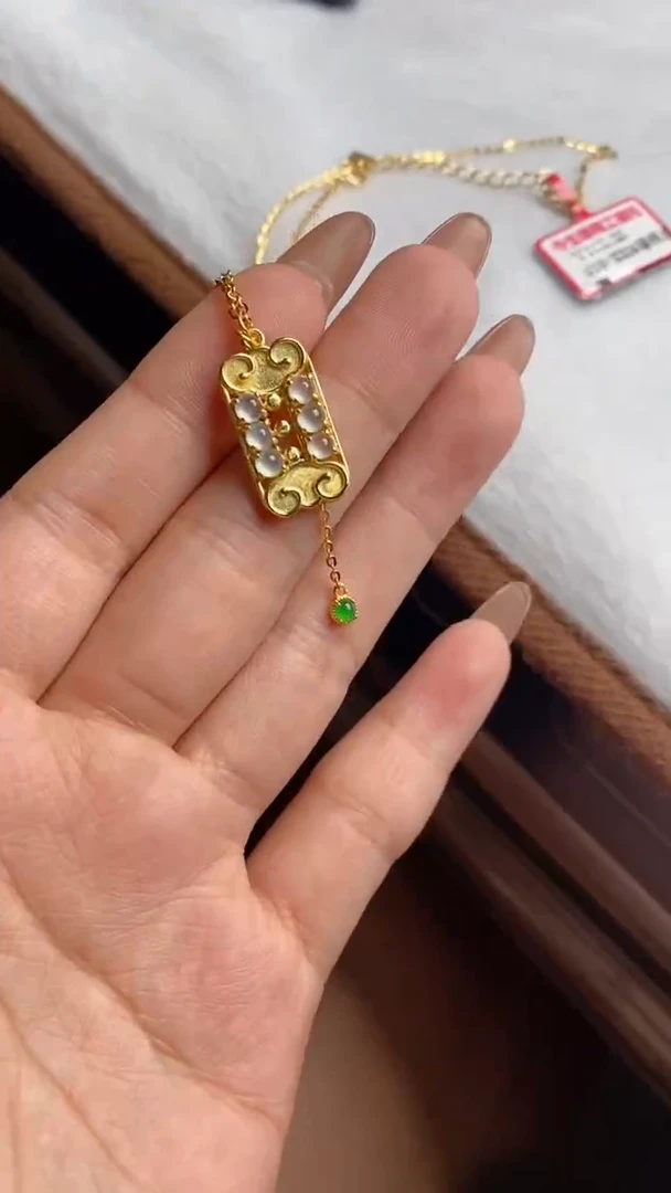 翡翠戒指银S925镶嵌天然A货翡翠