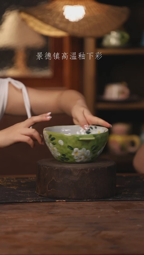 陶瓷景德镇高温釉下手绘陶瓷300