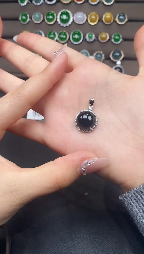 银S925镶嵌戒指翡翠111