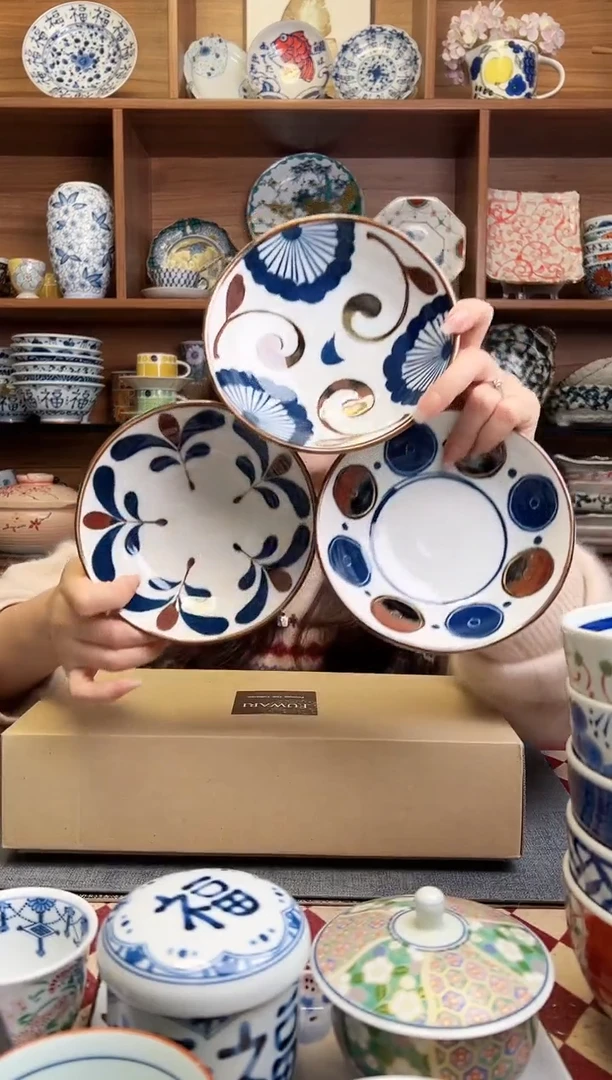 瓷片南風小钵14.5cm 3只装混搭