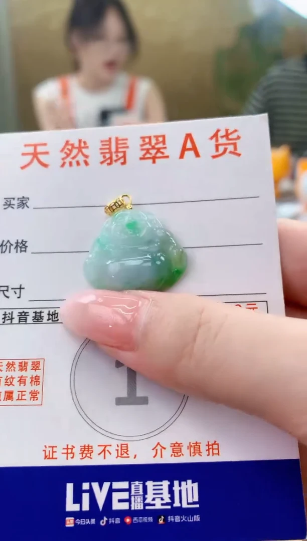 颈饰未镶嵌翡翠天然A货翡翠挂件