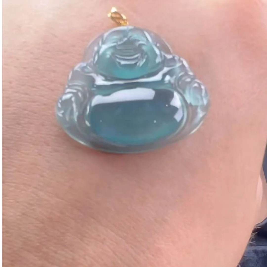 【玉经纶】-72347/Q49-天然A货翡翠佛公吊坠-多样性发其—·