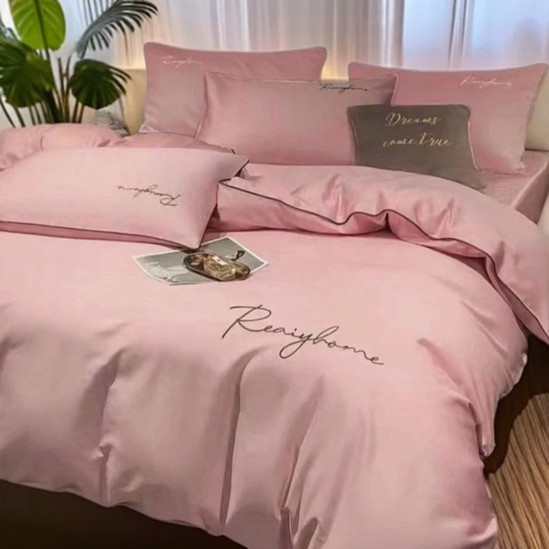 1（被套被罩）刺绣款被罩手工加厚亲肤被套绣花简约被罩春节年货