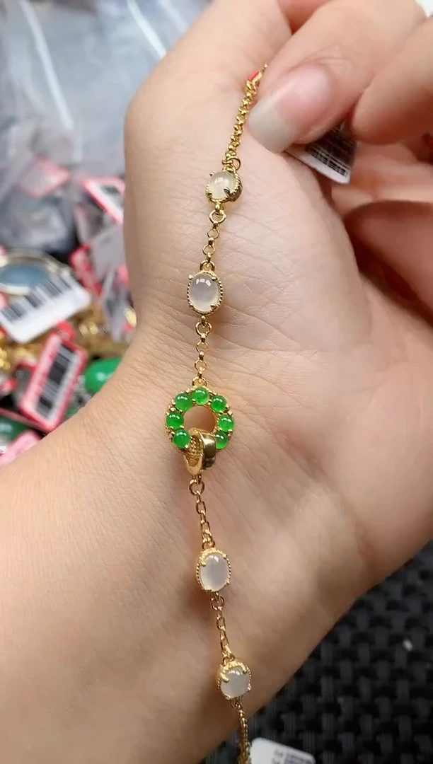 银S925镶嵌戒指翡翠天然A货缅甸翡翠