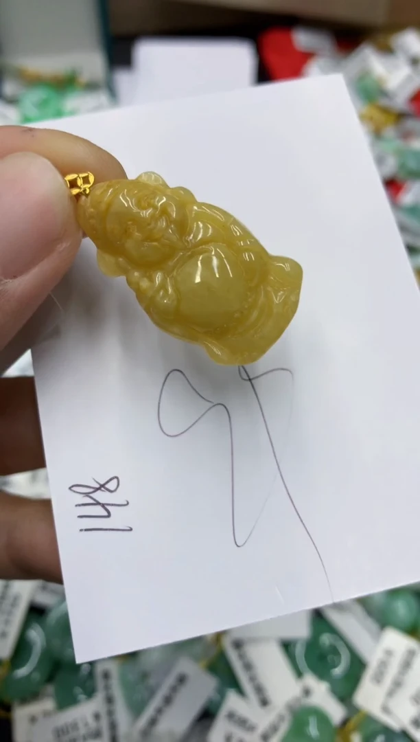 翡翠18K金镶嵌颈饰号链接111111