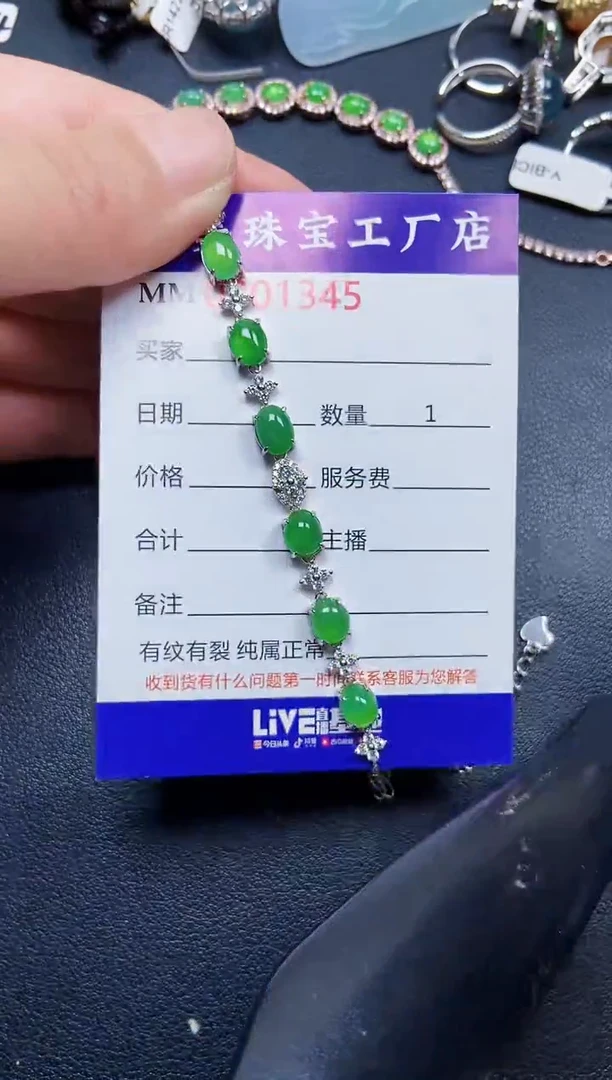 翡翠银S925镶嵌颈饰1345