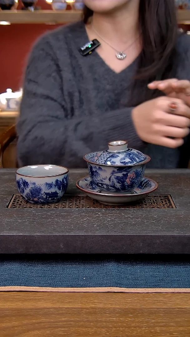 简装家用款2件套 老陶泥开片纹陶瓷茶具