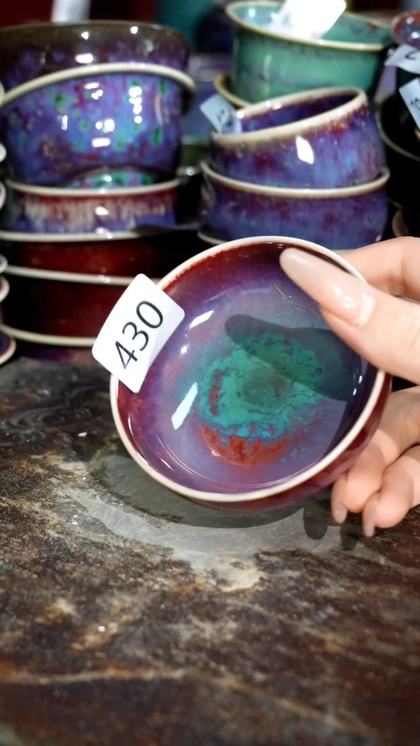 摆件精品窑变钧瓷茶器