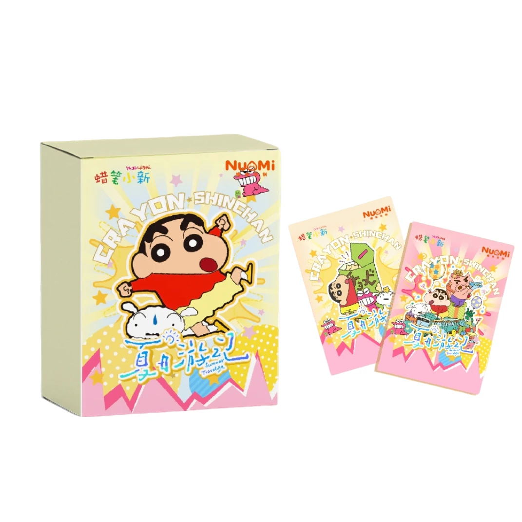 玩法合集 糯米文创潮玩盲盒蜡笔小新夏日游记邀请函第一弹邮票