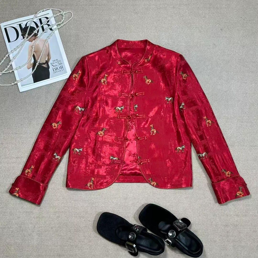 深圳南油乐总-2668-新中式2026马上有米盘扣中式立领外套