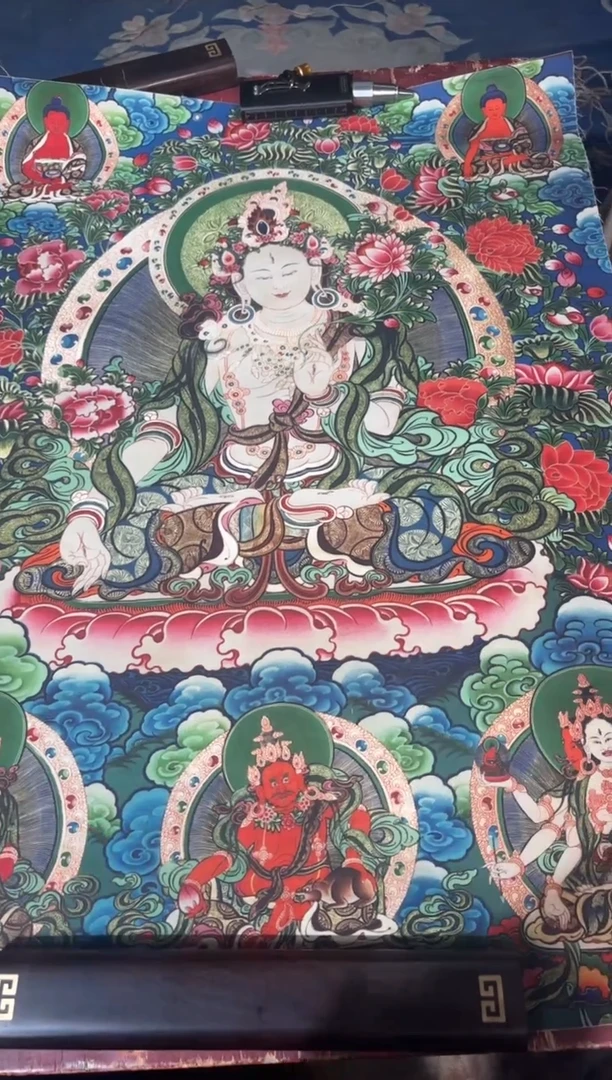 卷轴画龙妹的唐卡tk16