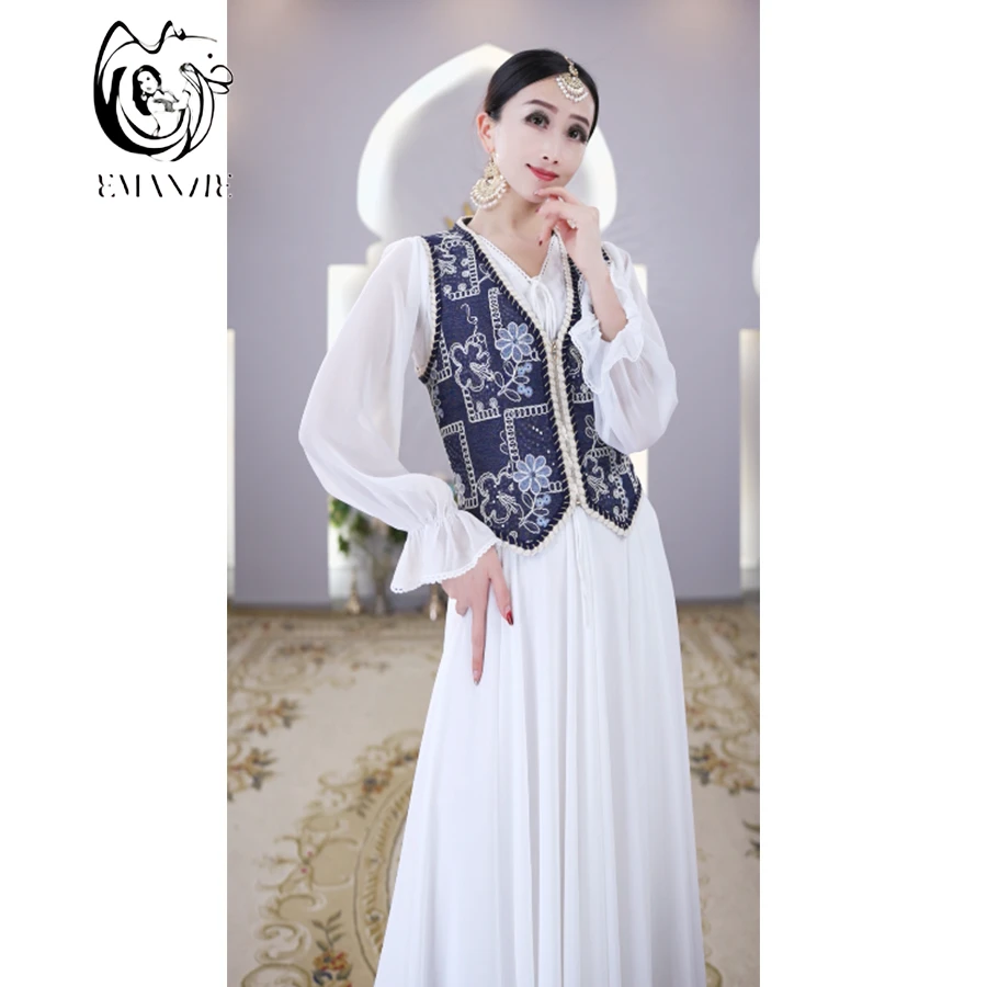 依曼之舞W6109异域风情马甲服装刺绣民族风新款洋气跳舞新疆舞服