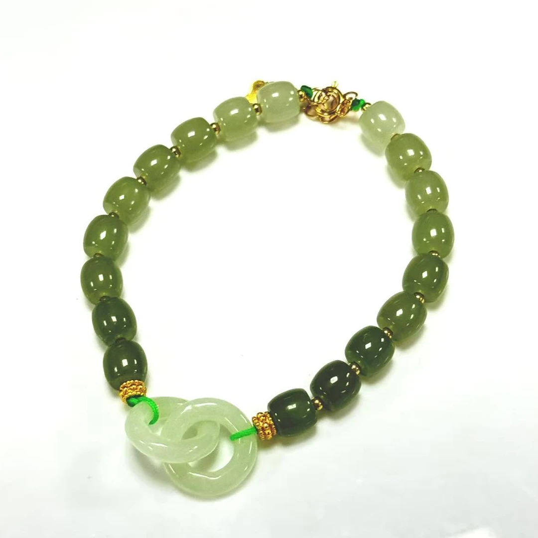 ZBG0867和田玉渐变巧工环（天然珠宝多样性发其一）