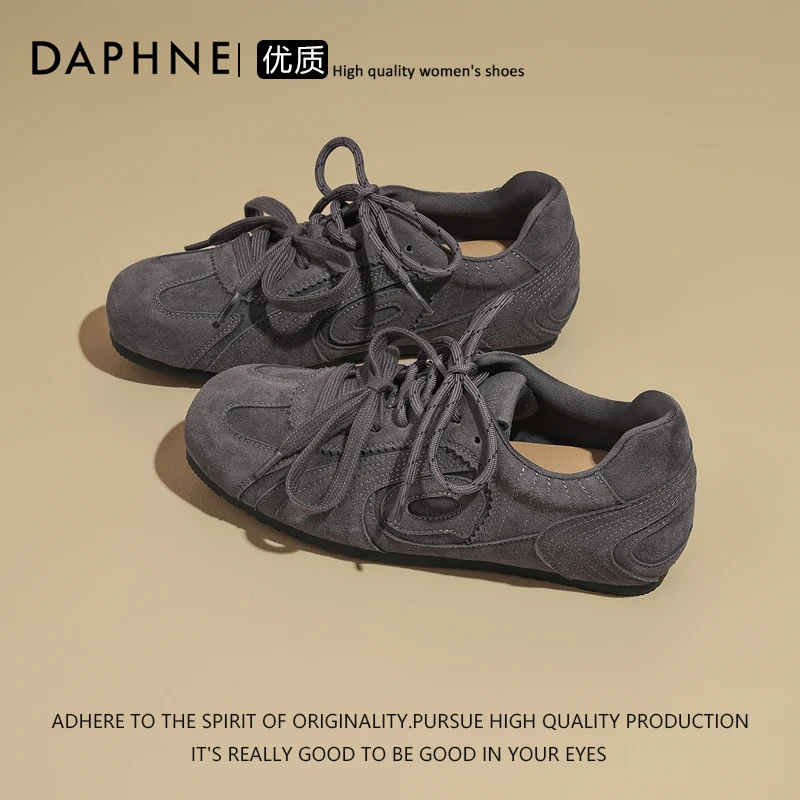 达芙妮新款内增高美式复古德训鞋2025秋季女鞋时尚百搭运动休闲鞋