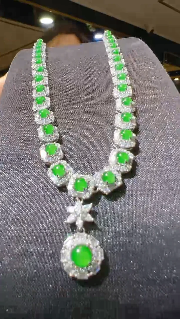 【闪购商品】翡翠项链银S925镶嵌006（多样性发货）