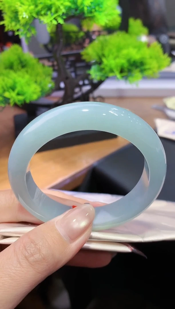 未镶嵌手镯翡翠-k23 天然缅甸A货翡翠55.2正圈