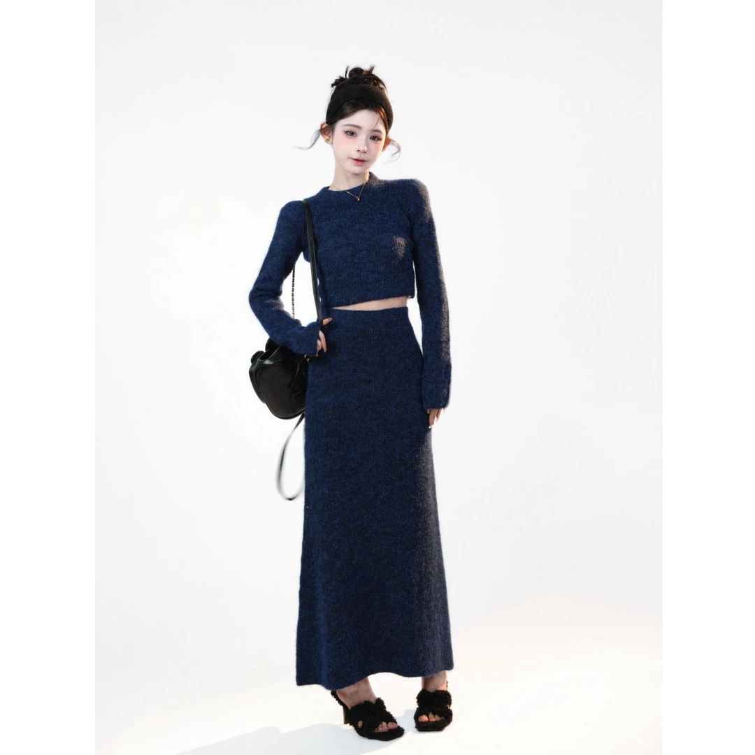 【大潘优品】【原野斯嘉丽】HGD4TZ6319秋冬时尚气质显瘦女装套装