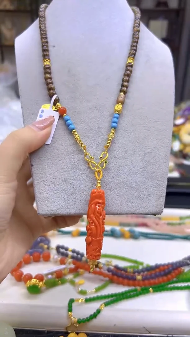 玛瑙/玉髓项链未镶嵌DIY款M752