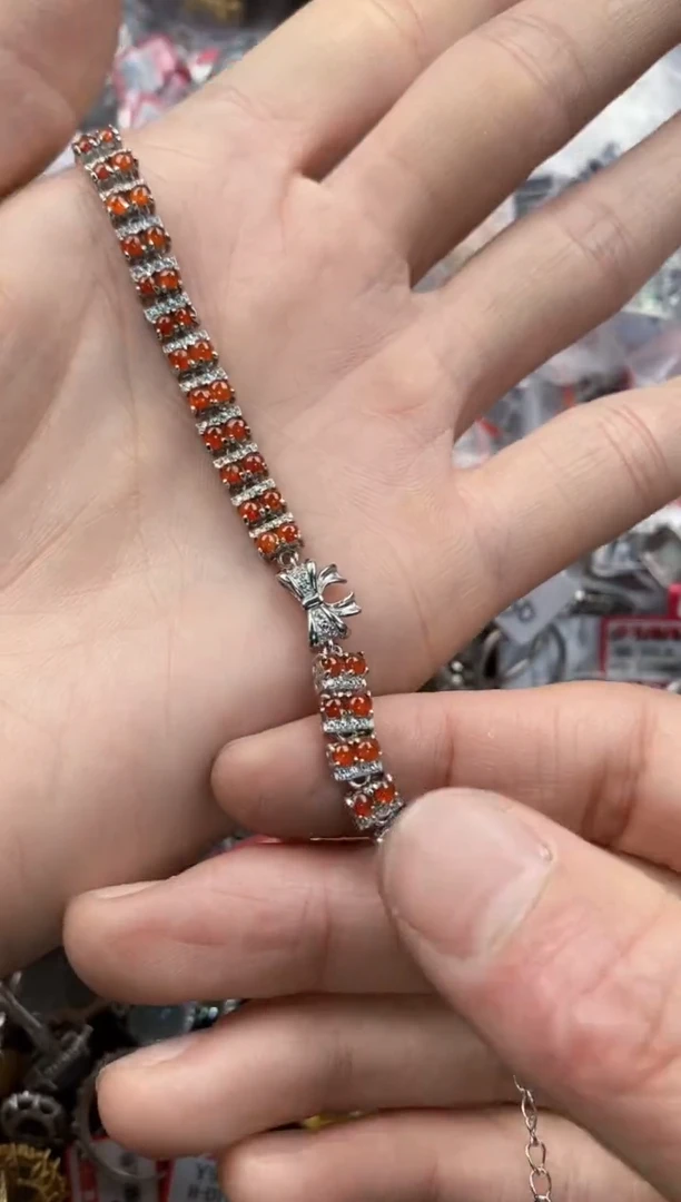 银S925镶嵌戒指翡翠花*仙777   7