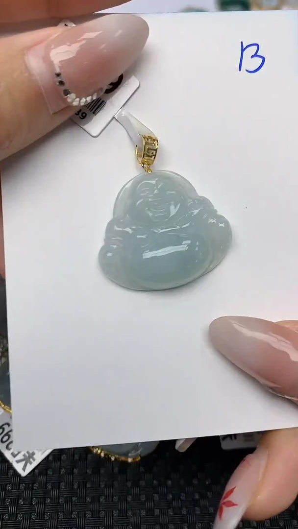 【闪购商品】翡翠颈饰18K金镶嵌天然翡翠A货