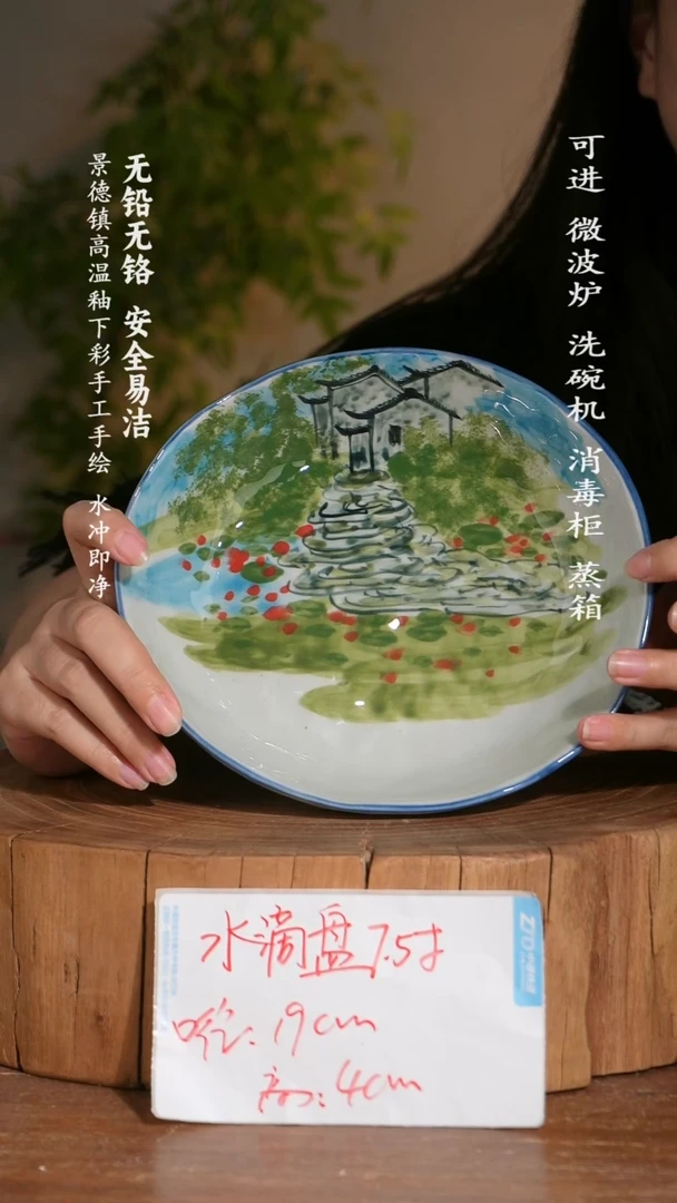 碗陶瓷景德镇高温瓷釉下彩手绘陶瓷