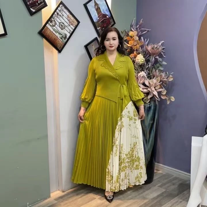 1116新款GARMON女装连衣裙妈妈装妇女装气质显瘦网红洋气百搭长款