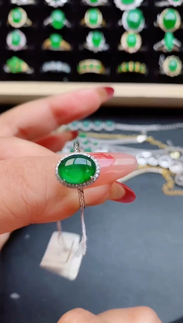 【闪购商品】翡翠戒指银S925镶嵌1321321
