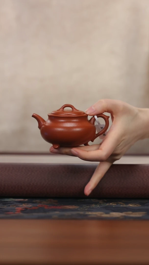 【闪购商品】紫砂茶壶yp小红泥 三足仿古120cc