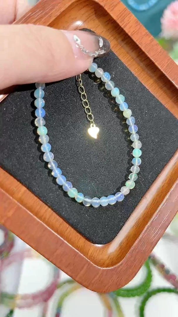 【闪购商品】欧泊手链银S925镶嵌圆199