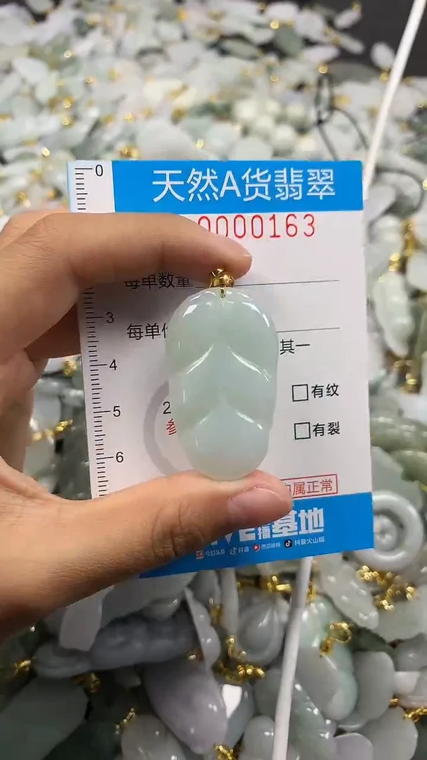 颈饰未镶嵌翡翠净货挂件-0163