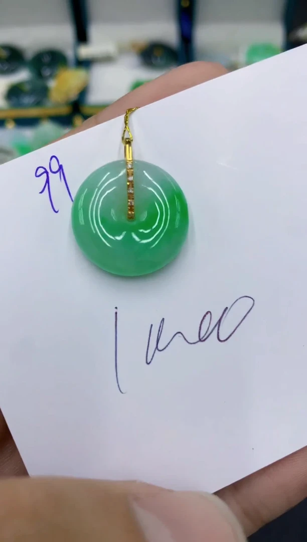 翡翠18K金镶嵌颈饰号链接1111111