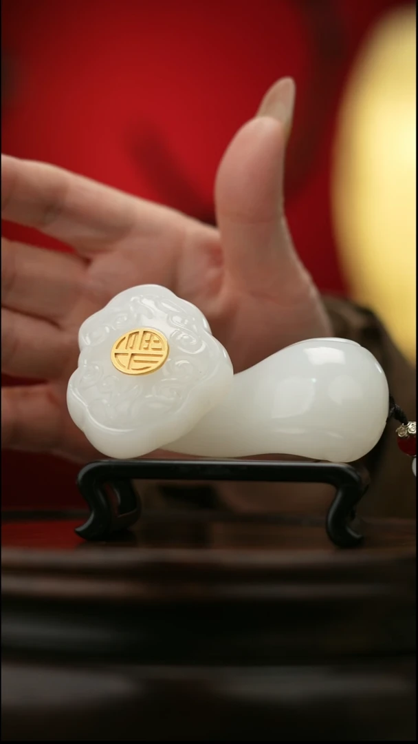 玉【平安如意】玉石摆件手把件