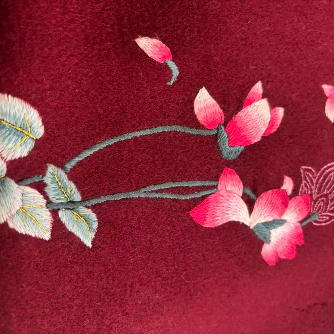 （喜物&手工刺绣羊绒围巾）高品质羊绒围巾