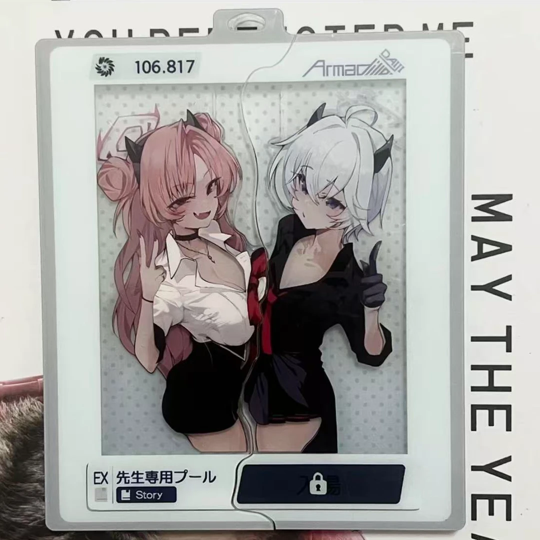 现货大慈c106蔚蓝档案 绮罗罗&绘里香抽拉亚克力趣味换装游戏谷子