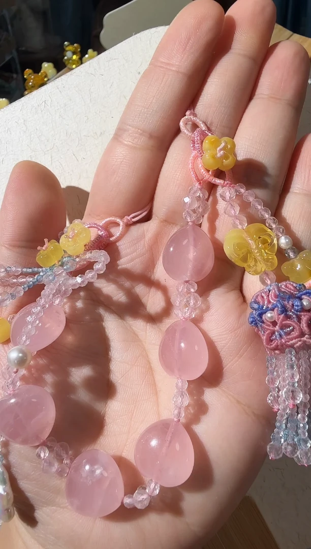 手链琥珀未镶嵌琥珀水晶手机挂