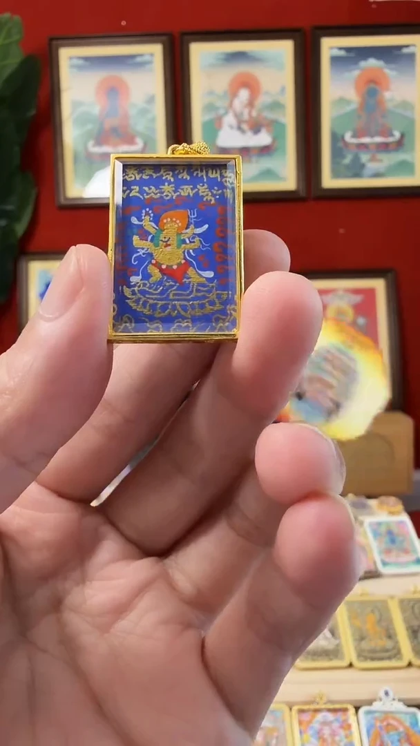 吊坠无相-热贡纯手绘唐卡吊坠