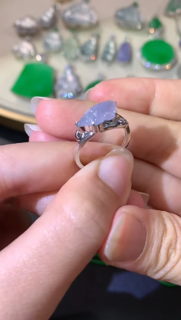 翡翠戒指18K金镶嵌A290|4800