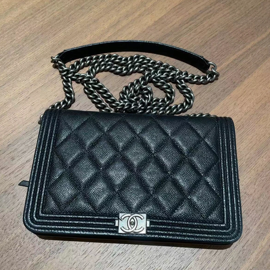 95新 Chanel/香奈儿 Chanel 黑银leboy woc