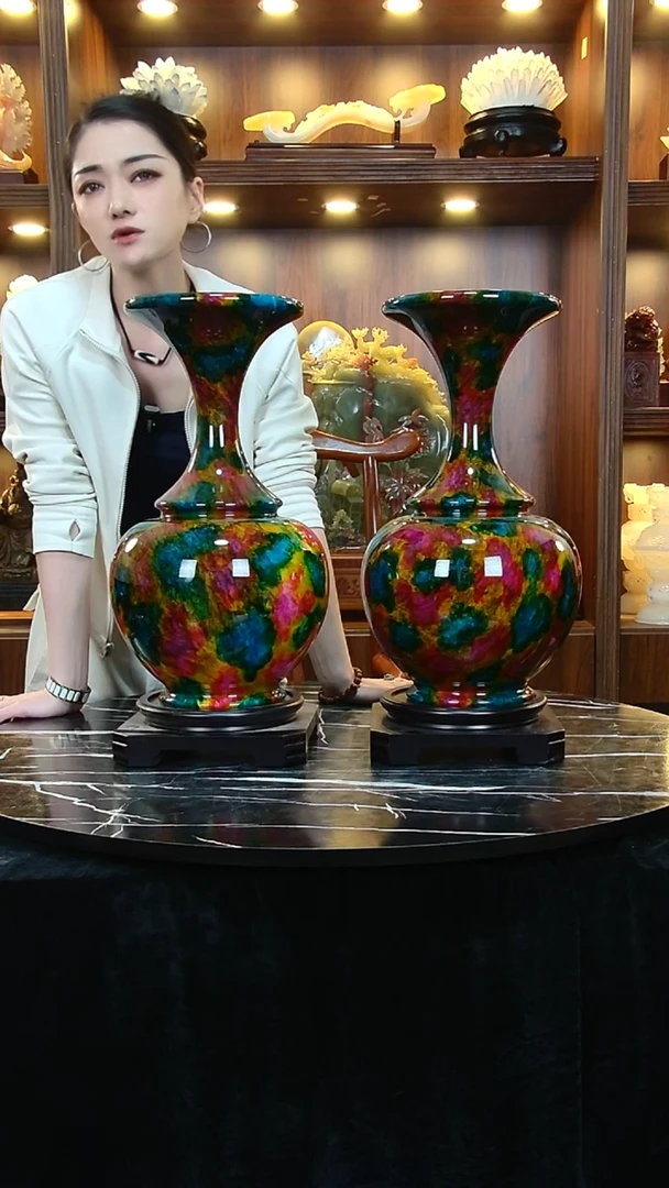 石材李*家居摆件富贵瓶111111111111111