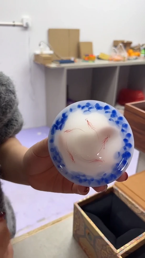 景德镇高温瓷五福临门冰种料