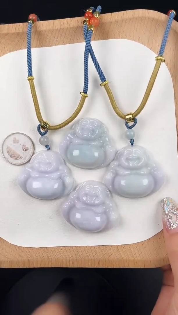颈饰未镶嵌翡翠LC036细油淡春彩中佛+送同款绳子多样性发其一