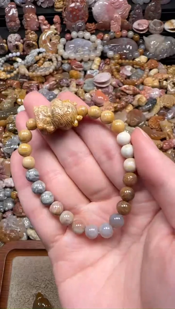 颈饰未镶嵌硅化珊瑚（珊瑚玉）627