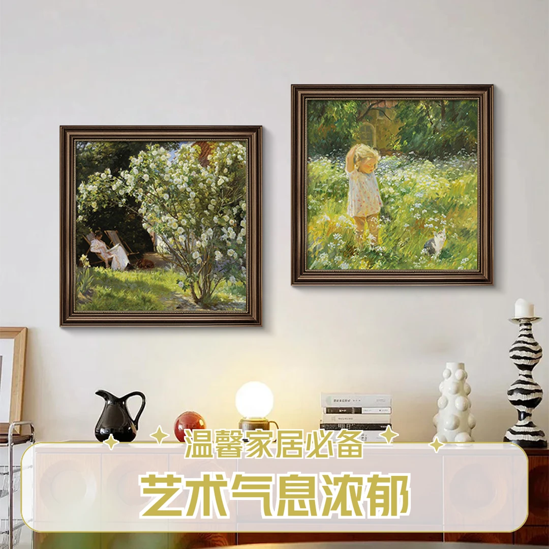 法式莫奈装饰画梵高美式餐厅油画卧室新中式主卧床头背景挂画