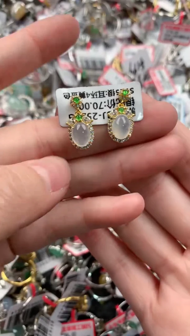 银S925镶嵌戒指翡翠777----1