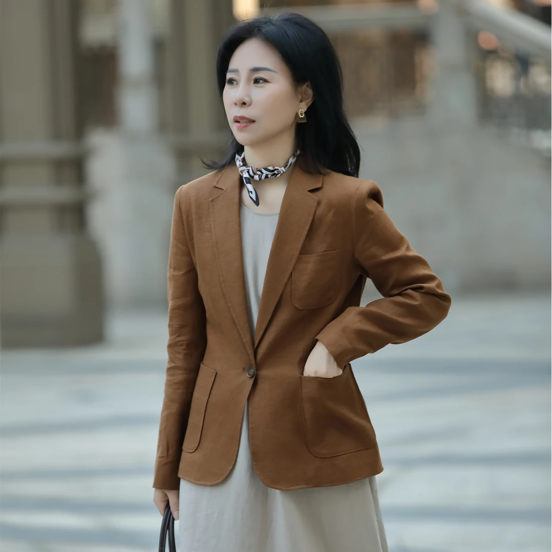 【杜小小】“优雅序章”时尚显瘦气质休闲修身百搭西服秋冬外套98806